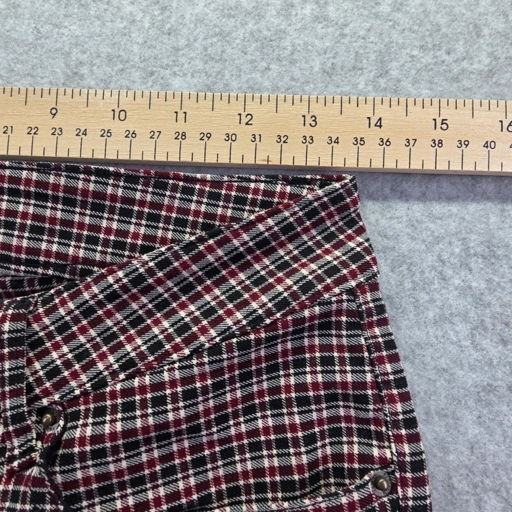 Tommy Hilfiger Womens Plaid Slim Ankle Pants Navy Red Cream Size 8 - Picture 7 of 12